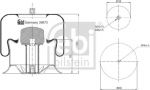 Febi 39870 кожух пневматической рессоры на MERCEDES-BENZ ECONIC