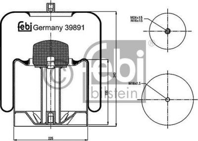 Febi 39891 кожух пневматической рессоры на MERCEDES-BENZ AXOR 2