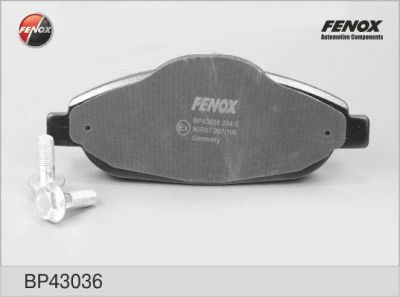 FENOX Колодки передние PEUGEOT 308/3008 1.4/1.6L,1.6HDI 04-> (BP43036)