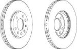 Ferodo DDF1082 тормозной диск на OPEL VECTRA B (36_)