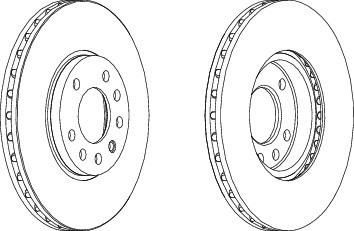 Ferodo DDF1082 тормозной диск на OPEL VECTRA B (36_)
