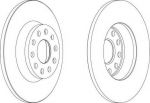 FERODO Диск тормозной задний AUDI A3/SKODA OCTAVIA/YETI/VW GOLF V/VI/PASSAT/TIGUAN (к-кт 2 шт., цена за 1 шт.) (DDF1306)