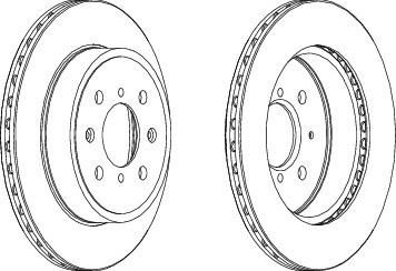 Ferodo DDF1509 Диск тормозной OPEL AGILA 03-/SUZUKI IGNIS II 03-/WAGON R+ 00- передний вент.