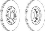 FERODO Диск тормозной передний AUDI A4 00-/A6 97-05/VW PASSAT (к-кт 2 шт., цена за 1 шт.) (DDF1707)