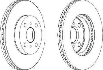Ferodo DDF1779 тормозной диск на TOYOTA YARIS (NHP13_, NSP13_, NCP13_, KSP13_, NLP13_)