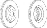 Ferodo DDF1898C-1 тормозной диск на VOLVO S80 I (TS, XY)
