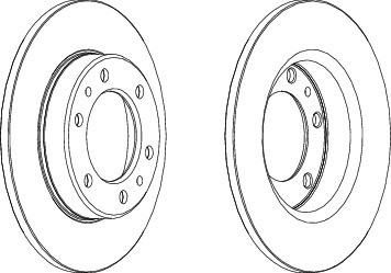 Ferodo DDF444 тормозной диск на TOYOTA HILUX II пикап (LN8_, RN5_, LN6_, YN6_, YN5_, LN5_, RN6_)