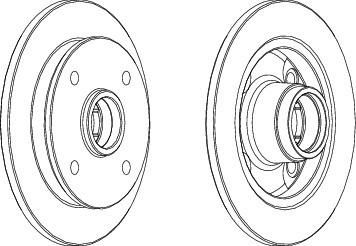 Ferodo DDF651 тормозной диск на MAZDA 323 C IV (BG)