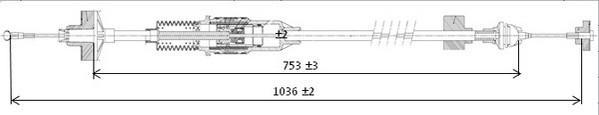 Ferodo FCC422724 трос, управление сцеплением на VW GOLF III (1H1)