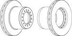 Ferodo FCR189A тормозной диск на MERCEDES-BENZ ATEGO 2