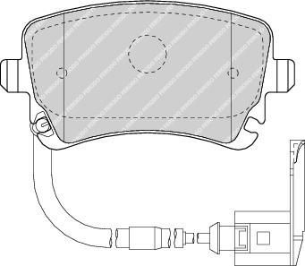 Ferodo FDB1408 комплект тормозных колодок, дисковый тормоз на VW PHAETON (3D_)