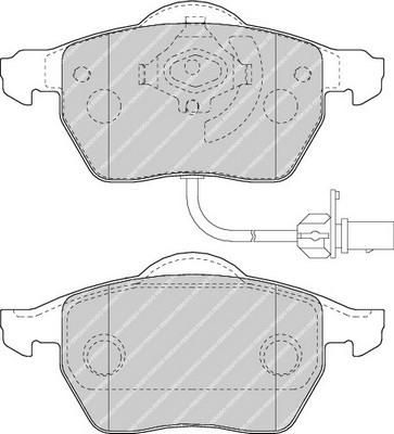 FERODO Колодки передние AD A4/A6 98-> VW B5 00-> однопоршневые (FDB1717)