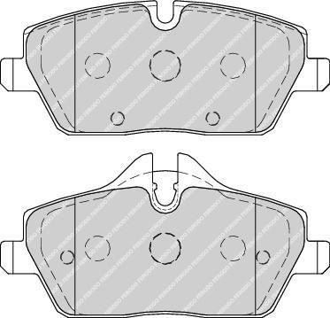 FERODO Колодки передние E81/E87/MINI Cooper /131.4x65.3/t=17.6mm (FDB1974)