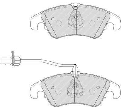 FERODO Колодки передние AD A4/A5/Q5 (8K0698151L, FDB4044)