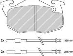 Ferodo FDB719 комплект тормозных колодок, дисковый тормоз на PEUGEOT 306 (7B, N3, N5)