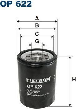 FILTRON Фильтр масляный Daihatsu Rocky; Isuzu Trooper; Mazda 626 (GD/GV/GE (OP622) FILTRON Фильтр масляный Daihatsu Rocky; Isuzu Trooper; Mazda 626 (GD/GV/GE (OP622)