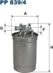 FILTRON Фильтр топливный AD A4/A6 VW B5 дизель 6cyl (057127435D, PP839/4)