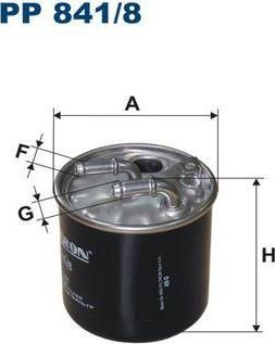 FILTRON Фильтр топливный MB W204/212/X164/204/W164/906 CDI 08- (PP841/8)