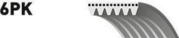 Gates 6PK2680 поликлиновой ремень на AUDI A6 Avant (4B5, C5)