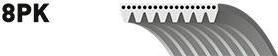 GATES ремень поликлиновой 8PK1635 MAN D2066/2676 MB OM 906/926LA (8PK1635ES)