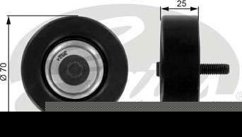 GATES Ролик обводной FORD (1072321, T36175)