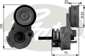 GATES Ролик натяжения генератора OPEL ASTRA H (6340558, T38433) GATES Ролик натяжения генератора OPEL ASTRA H (6340558, T38433)
