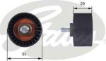 Gates T42060 паразитный / ведущий ролик, зубчатый ремень на ALFA ROMEO 147 (937)