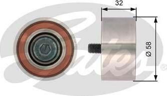 GATES Ролик ремня ГРМ Hyundai TUCSON (JM) 2.0 CRDi (24810-27000, T42141)