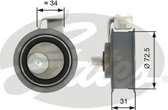 GATES Ролик-натяжитель, ремень ГРМ SKODA OCTAVIA (1U2) 1.8 T (06B109243, T43017)