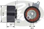 GATES Ролик натяжной ГРМ C4/C5/307/407 1,8/2,0L 04-> (62x29mm) (0829A9, T43145)