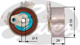 Gates T43154 натяжной ролик, ремень грм на OPEL SPEEDSTER