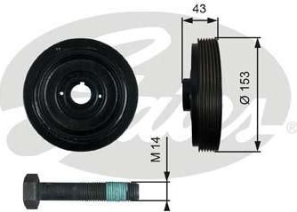 Gates TVD1005A ременный шкив, коленчатый вал на PEUGEOT 405 II Break (4E)