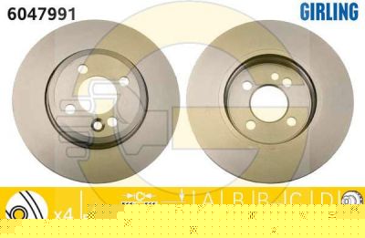 GIRLING Диск тормозной перед. MINI Cooper/One 1,6L 06-> (280X22mm) (34116774985, 6047991)