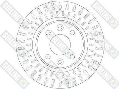Girling 6065341 Диск тормозной RENAULT LOGAN II/SANDERO II/CLIO IV 12- передний вент. D=258мм.