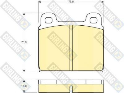 Girling 6101002 комплект тормозных колодок, дисковый тормоз на OPEL MONZA A (22_)