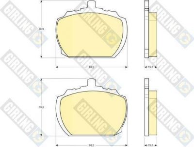 Girling 6103406 комплект тормозных колодок, дисковый тормоз на FORD TRANSIT c бортовой платформой/ходовая часть (V_ _)