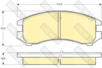 Girling 6107319 комплект тормозных колодок, дисковый тормоз на SUZUKI SWIFT II седан (AH, AJ)