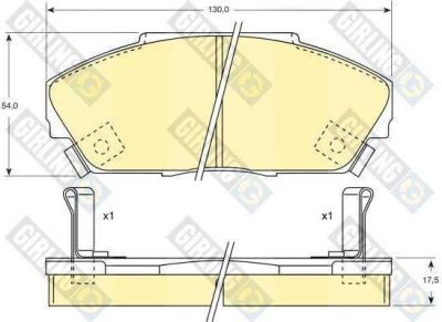 Girling 6107339 комплект тормозных колодок, дисковый тормоз на ACURA LEGEND