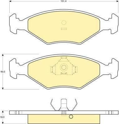 Girling 6109582 комплект тормозных колодок, дисковый тормоз на FIAT ELBA (146_)