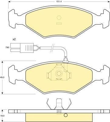 Girling 6109602 комплект тормозных колодок, дисковый тормоз на FIAT ELBA (146_)