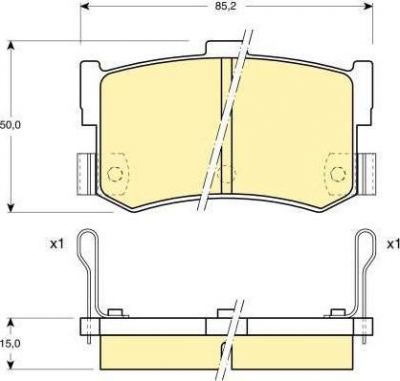 Girling 6109949 комплект тормозных колодок, дисковый тормоз на ACURA LEGEND
