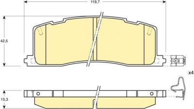 Girling 6111389 комплект тормозных колодок, дисковый тормоз на TOYOTA PREVIA (TCR2_, TCR1_)