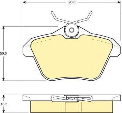 Girling 6111471 комплект тормозных колодок, дисковый тормоз на ALFA ROMEO 156 (932)