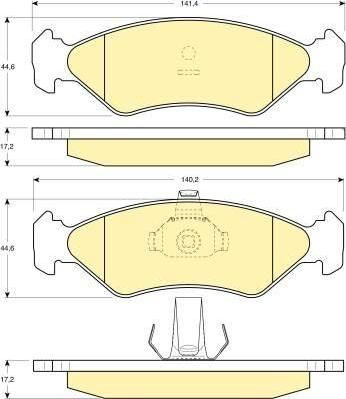 Girling 6112212 комплект тормозных колодок, дисковый тормоз на FORD FIESTA IV (JA_, JB_)