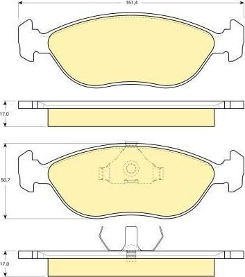 Girling 6112462 комплект тормозных колодок, дисковый тормоз на VOLVO 460 L (464)