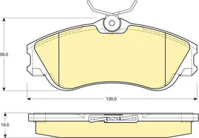 GIRLING Колодки тормозные перед. PSA Xsara Berlingo 12 99-> (425154, 6112951)
