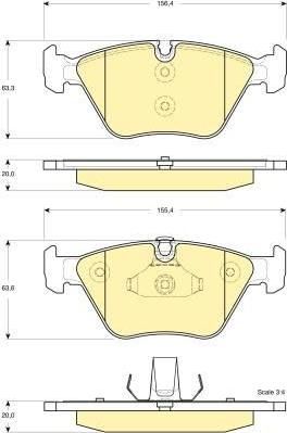 Girling 6115772 комплект тормозных колодок, дисковый тормоз на Z4 (E85)