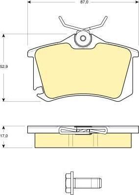 GIRLING Колодки дисковые зад. VAG A3/Golf V 1,4-2,0L 05/03-> 1K0698451J/1K0698451A (1K0698451J, 6115781)