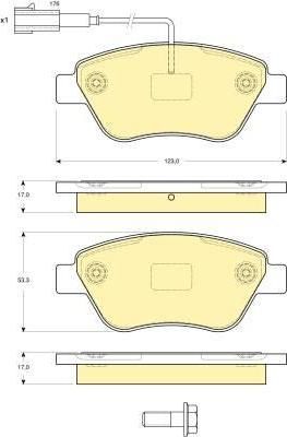 Girling 6115904 комплект тормозных колодок, дисковый тормоз на FIAT IDEA (350_)