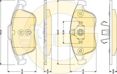 Girling 6117882 Колодки тормозные RENAULT LAGUNA III 2.0-3.5 07- передние